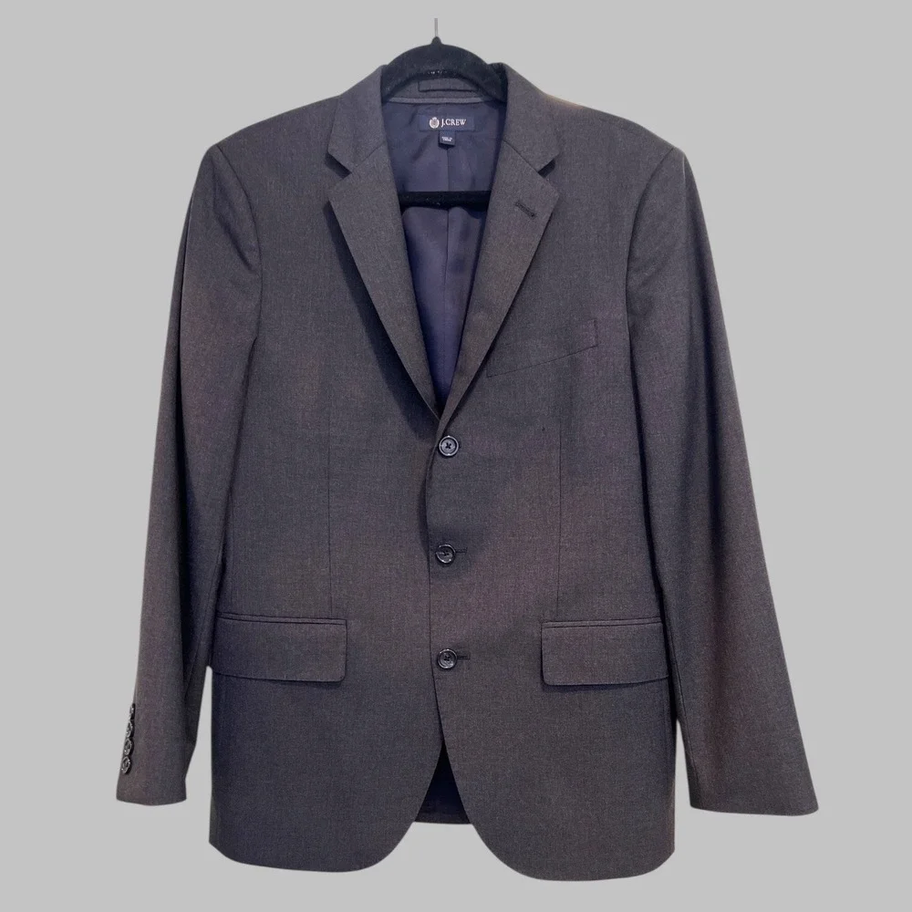 J. Crew Italian Wool Aldridge Jacket Gray Blazer 38S Staple Business Workwear